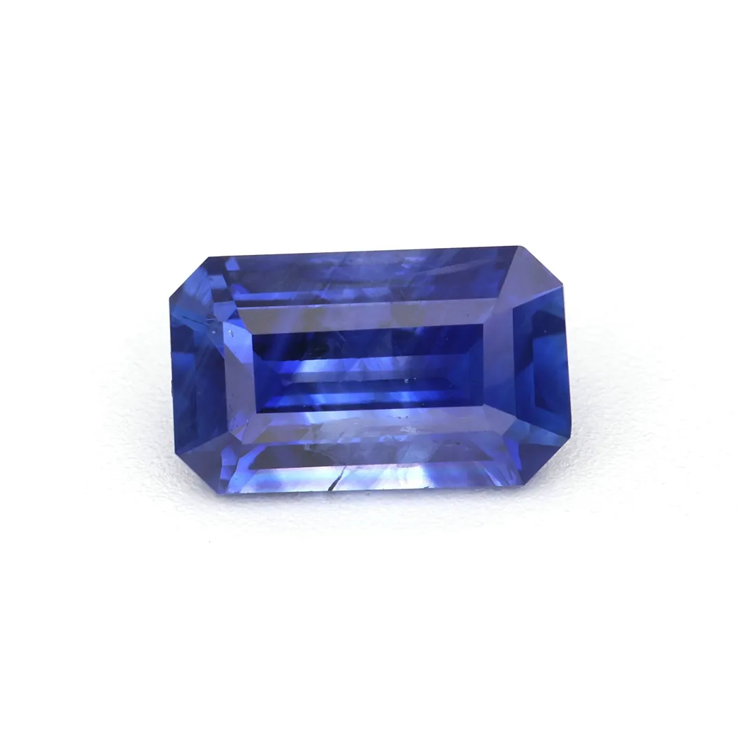 Royal Blue Sapphire - 0.62ct Emerald Cut - Natural Ceylon Sapphire