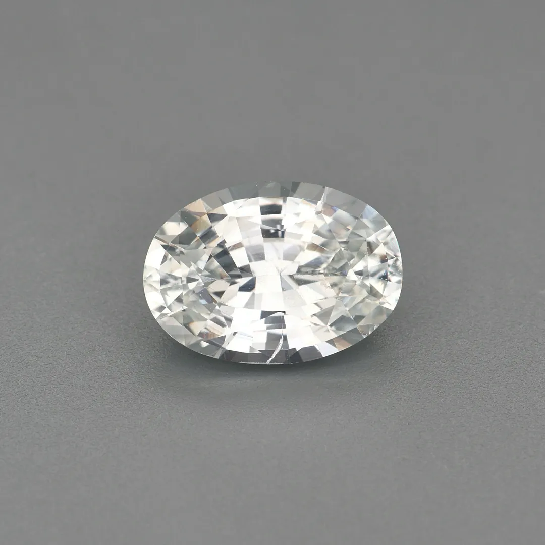 Colourless White Sapphire - 1.47ct Oval Cut - Natural Ceylon Sapphire